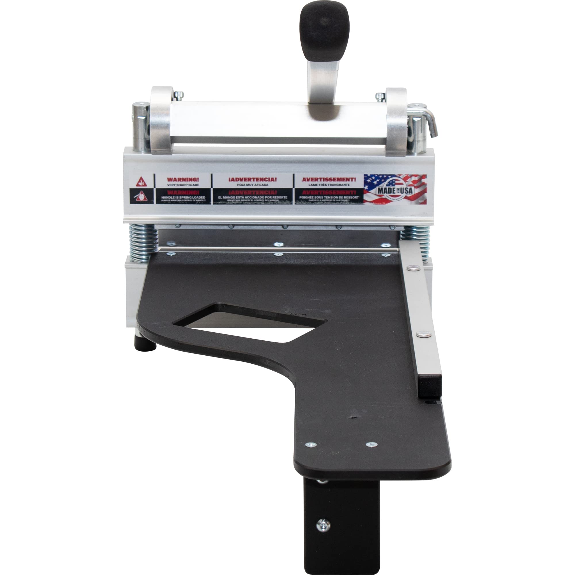 MARSHALLTOWN Ultra-Lite 9in cutter in use on vinyl plank for on-site cutting