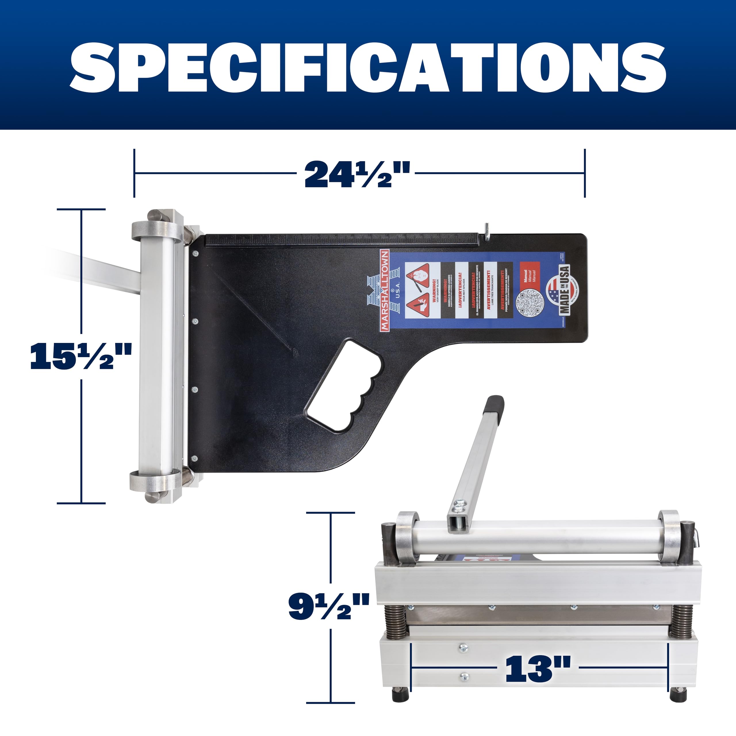 Close-up of Marshalltown Ultra-Lite blade edge for clean, accurate cuts