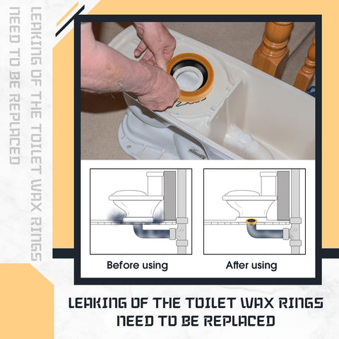Marsui plastic-wax ring offers a reliable seal for 3–4 inch drain pipes.