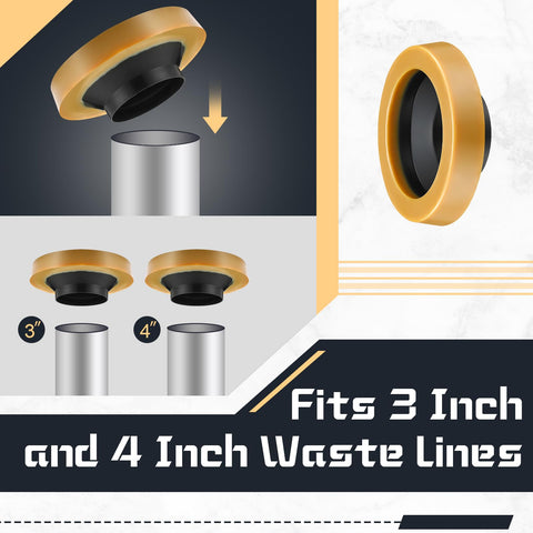 Marsui wax ring promotes a water-tight seal during toilet replacement.