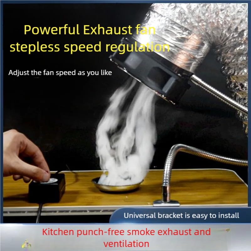 Martians Fume Extractor extended duct shows 3 m exhaust reach for versatile setups.