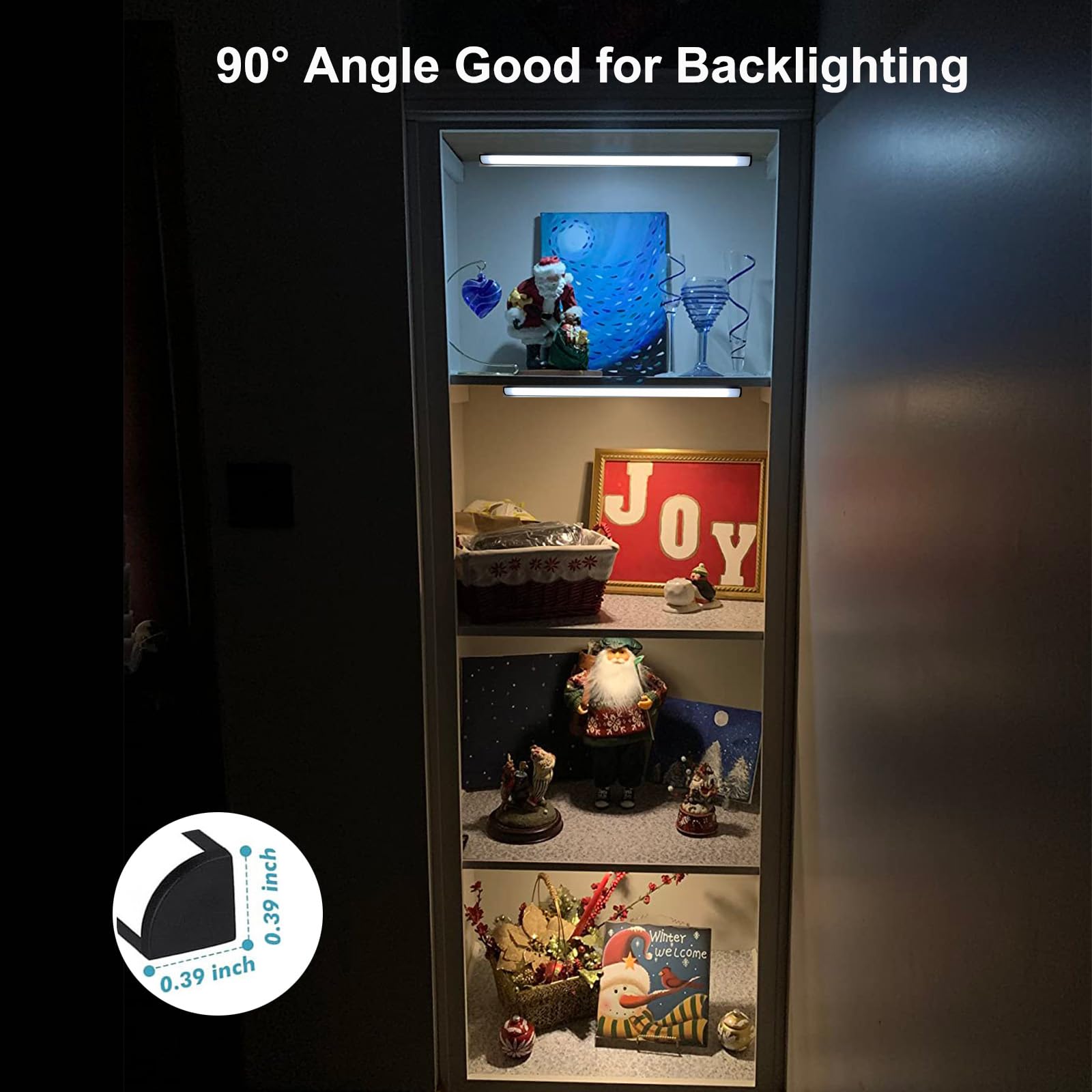 Martronic adhesive-mount LED bar easily secures to bookcases and cabinets.