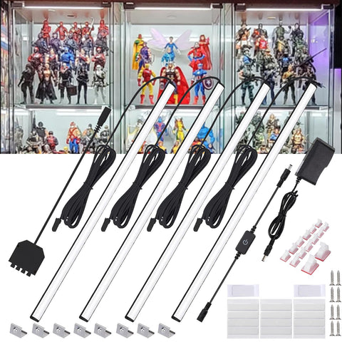 Martronic 12-inch LED display light bar brightens shelves for vivid collectibles.