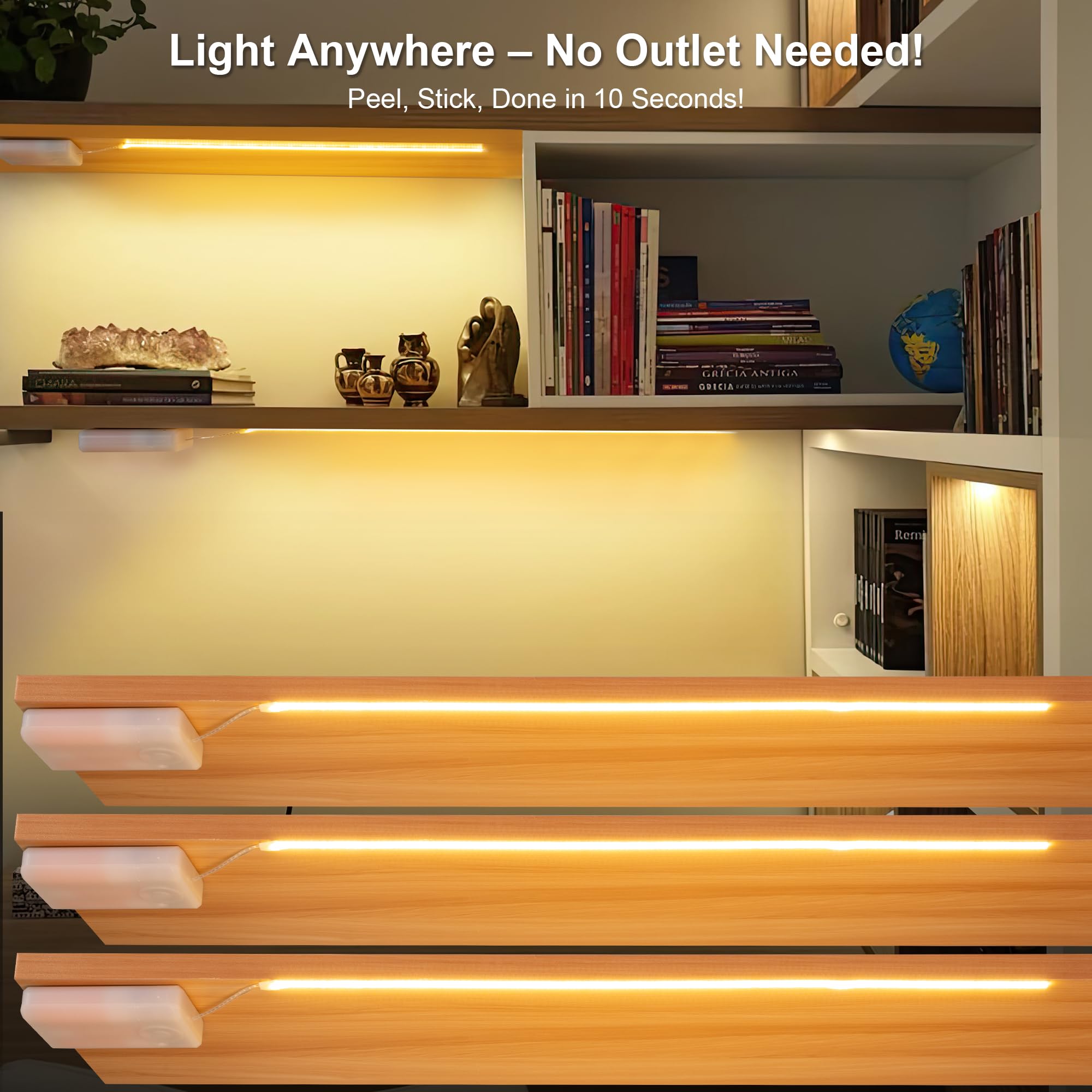 Martronic COB LED strip light in closet for soft, even illumination