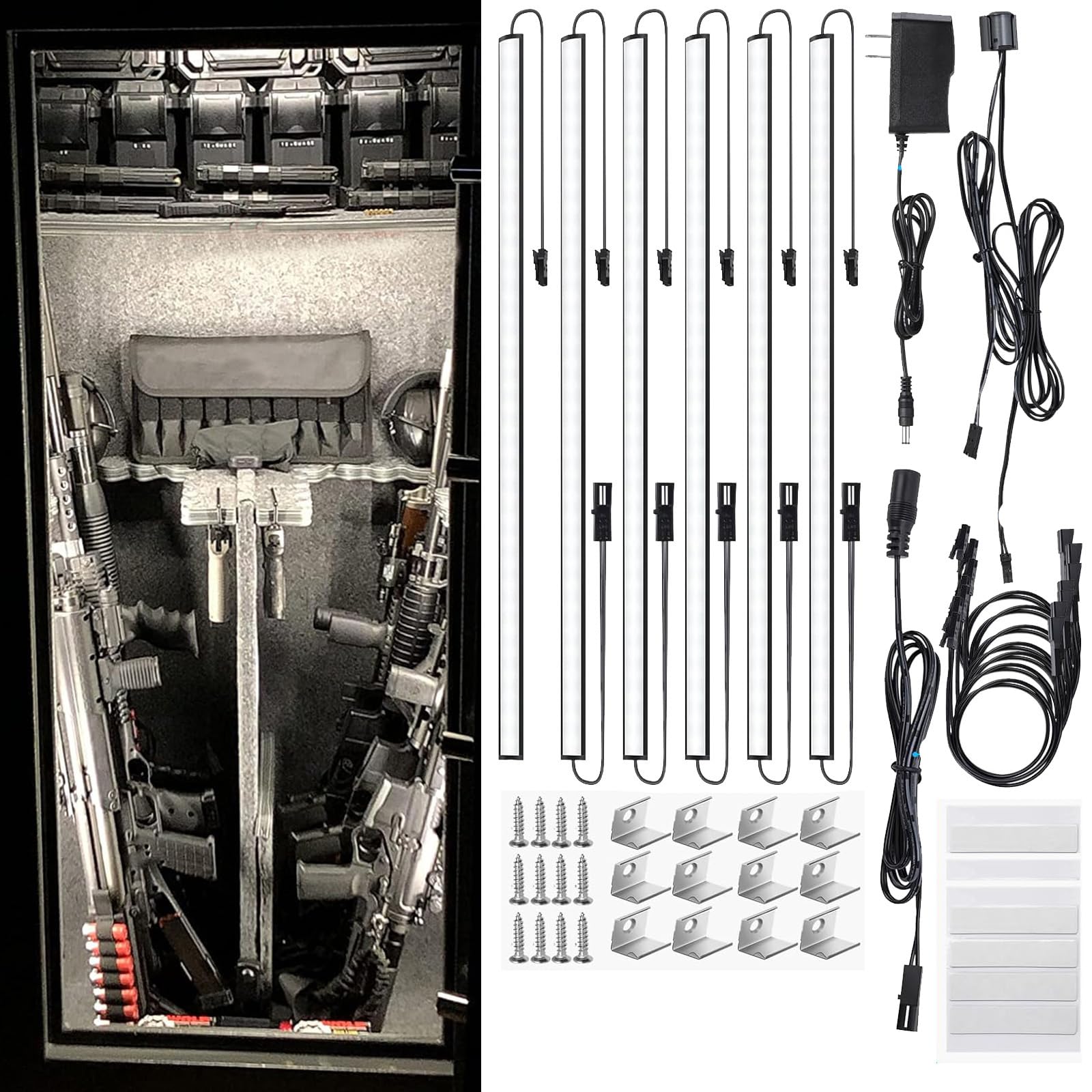 Martronic door activated safe light kit six-pack illuminates safes instantly.