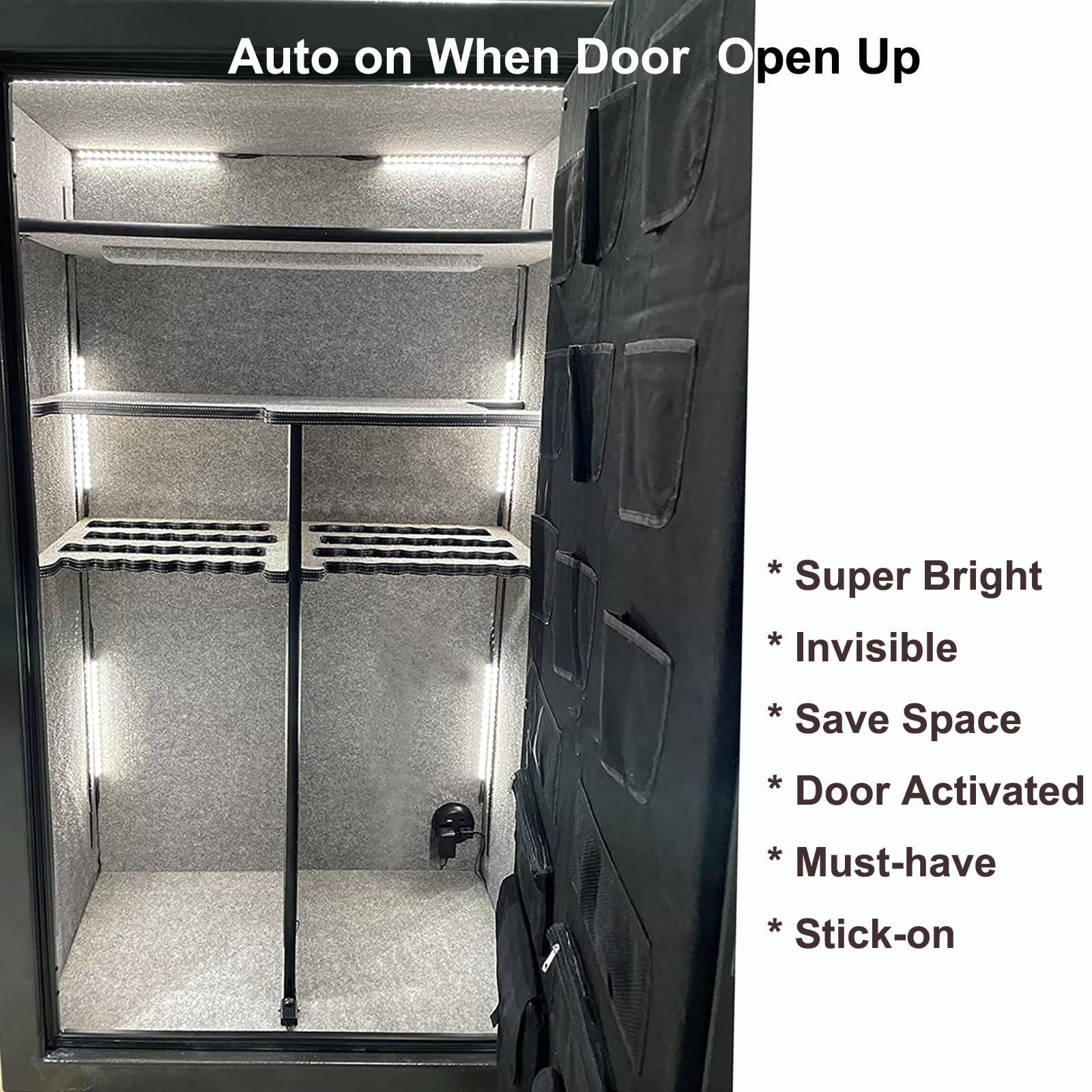 Martronic gun safe light kit powered by adapter for reliable, battery-free illumination