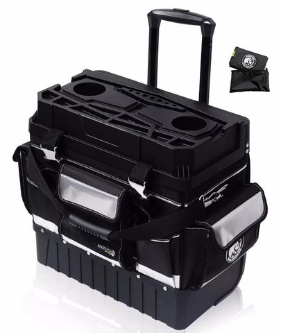 MARUTAI 18'' Rolling Tool Bag with Wheels for easy transport on job sites.