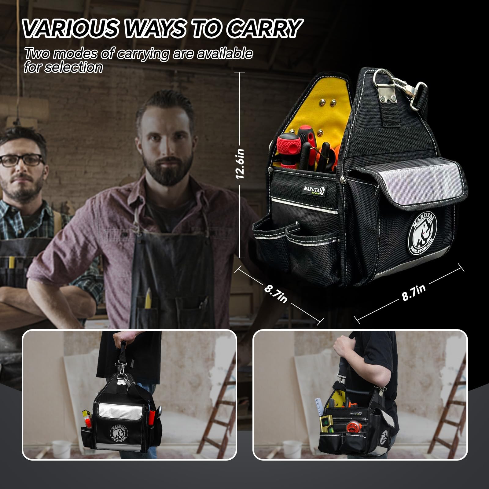 MARUTAI adjustable strap and carrying handles for portability