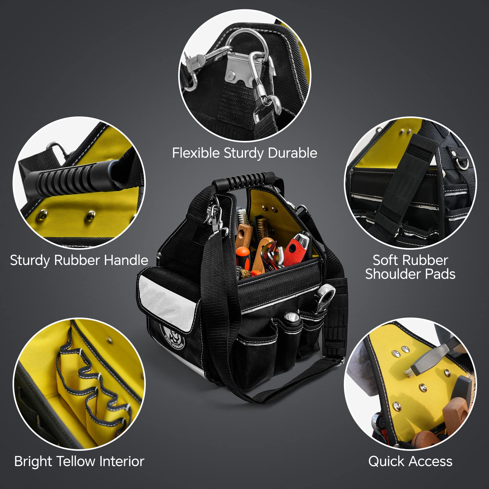 MARUTAI non-slip bases stabilize the bag on surfaces