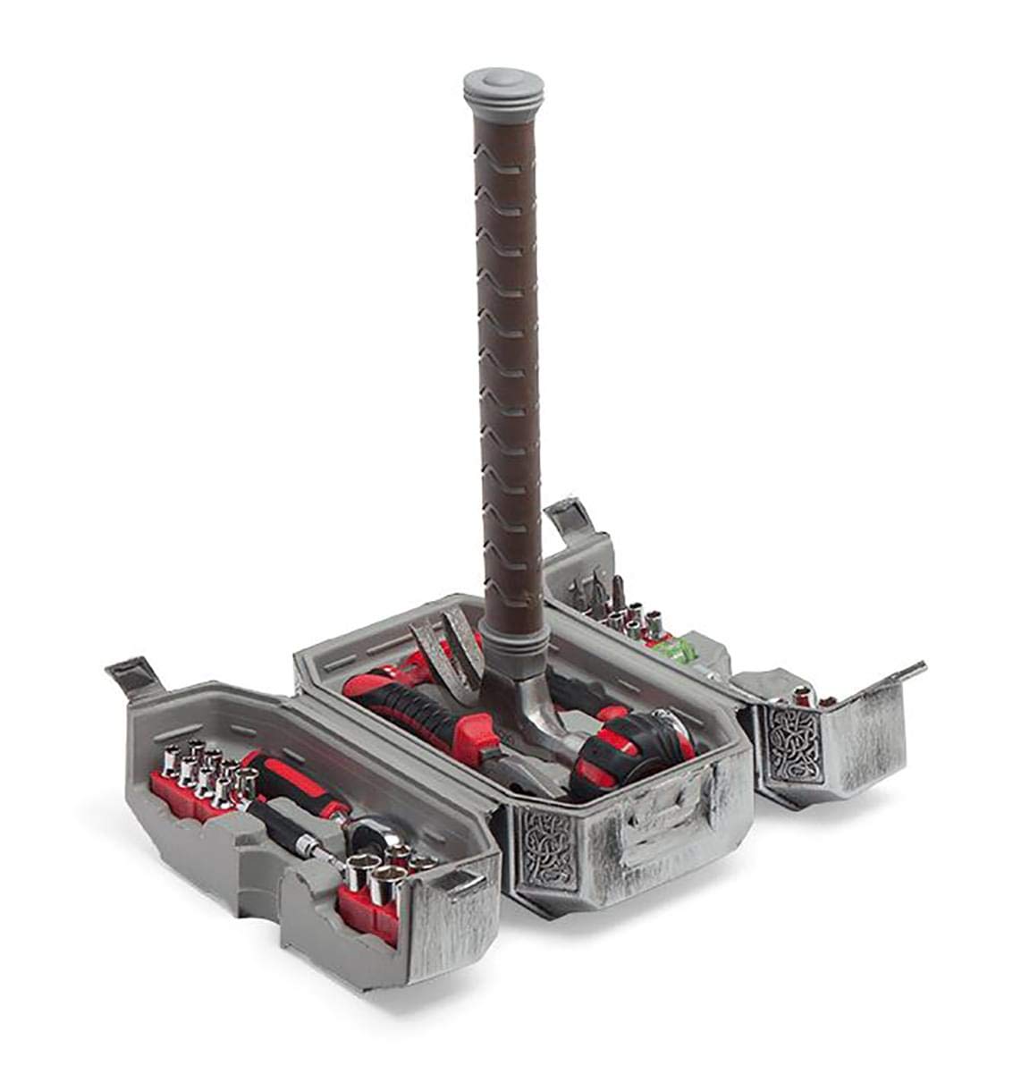 Marvel Thor hammer tool set in Mjolnir case, organized power for DIY projects