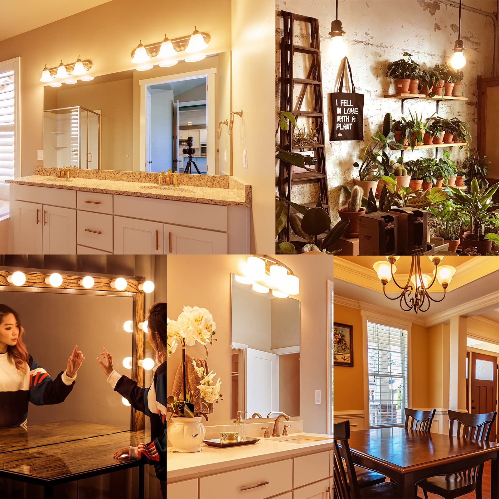 Marxlait globe LED for makeup mirrors and vanity tasks.