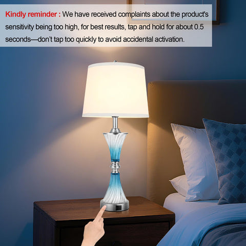 MARYRAIN set of two bedroom lamps on nightstands for easy reading