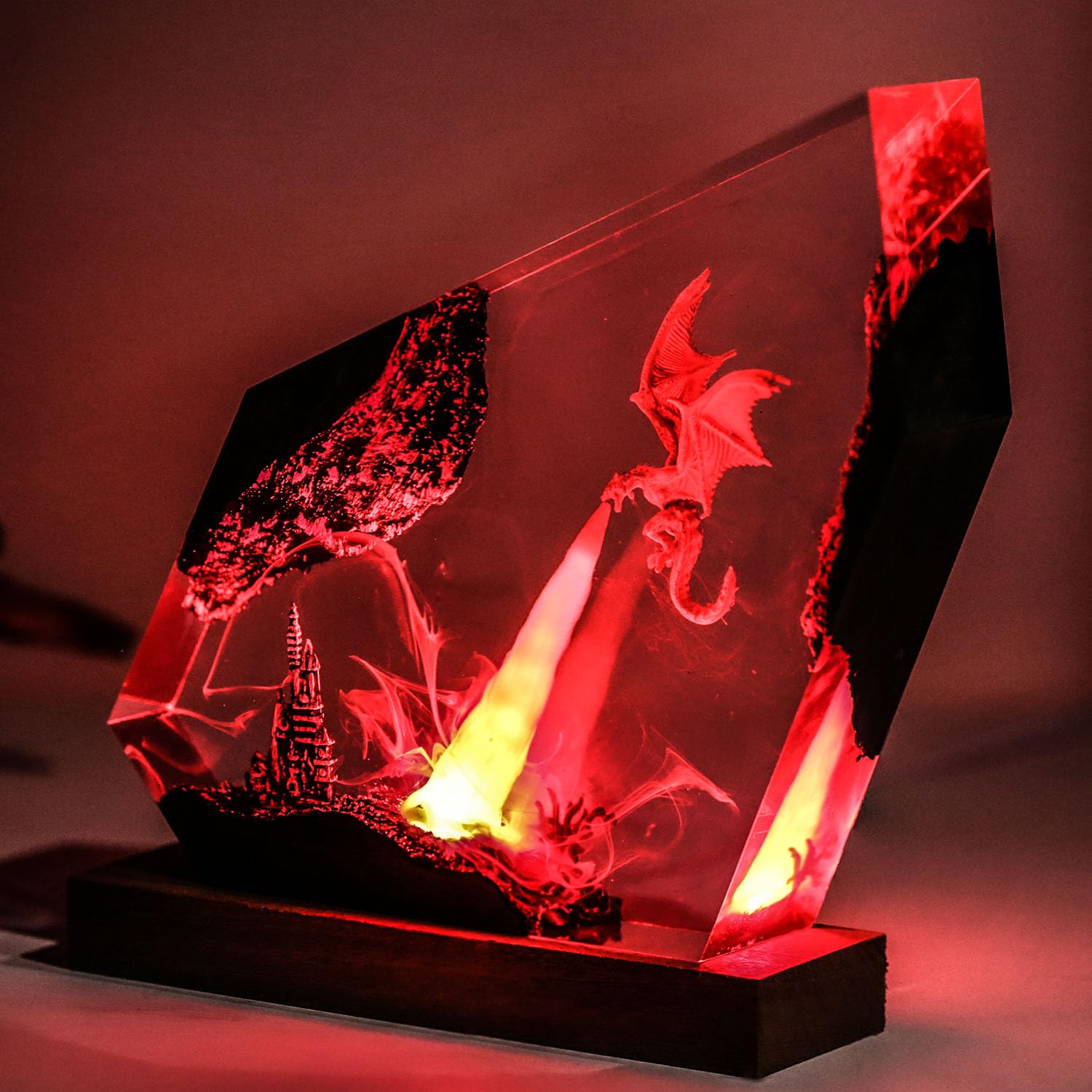 MASDEC Fire Dragon lamp color cycle displaying 16 color options