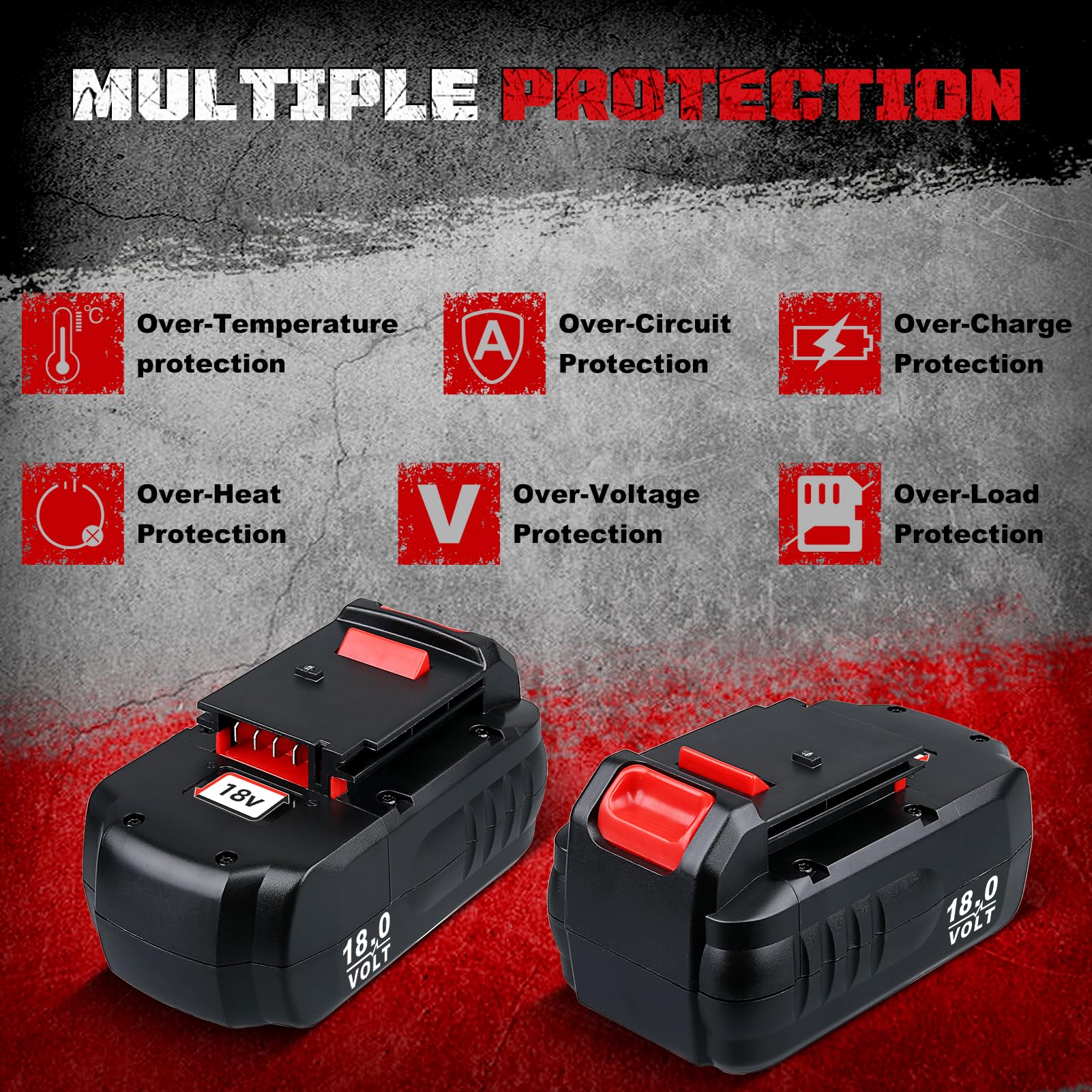Masione 18V Ni-MH battery with built-in protection against overcharge and overheating