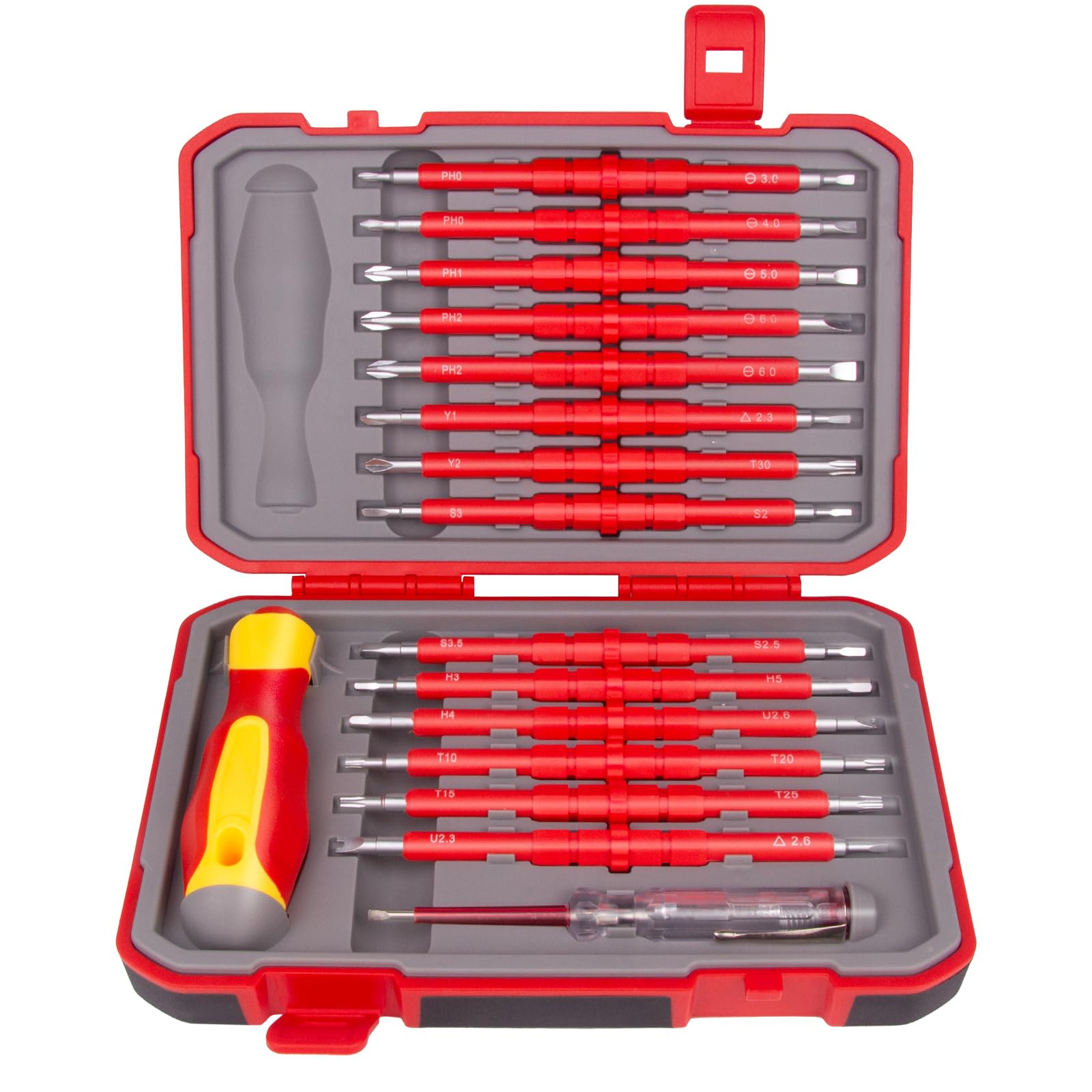 Masjenbu 1000V insulated screwdriver set box for organized storage and safety.