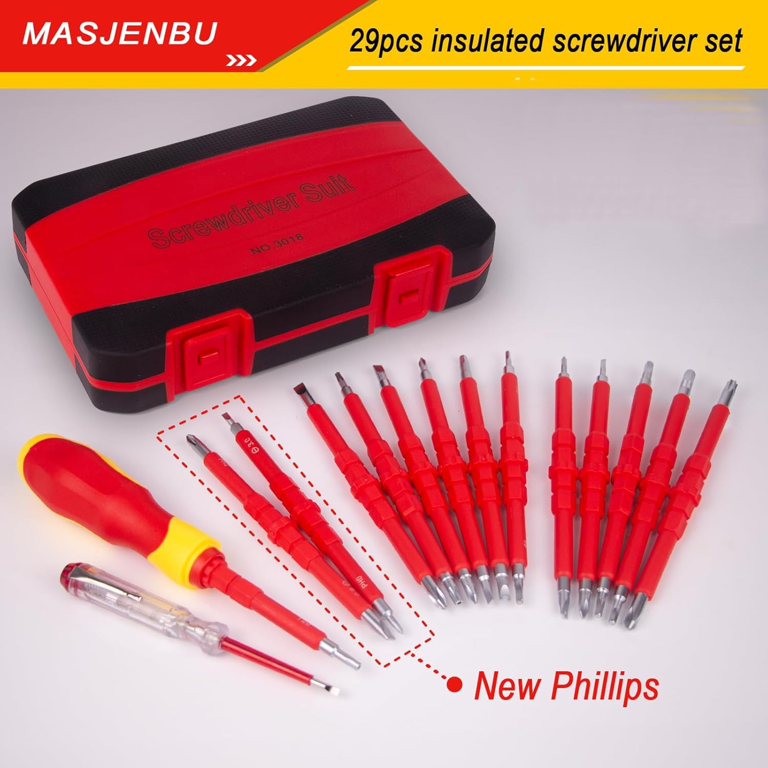 Masjenbu ergonomic handle offers comfortable use for extended projects.