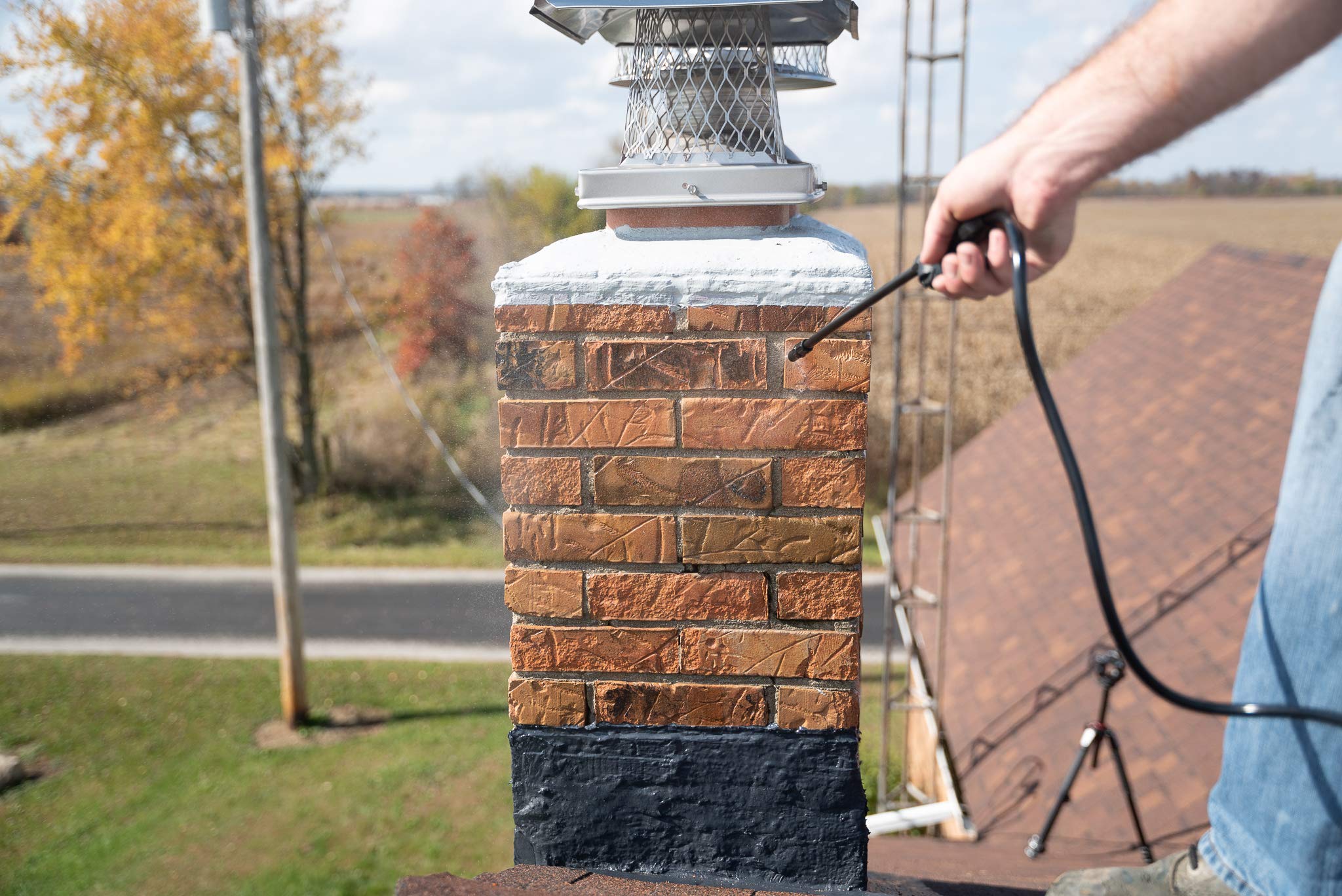 MasonryDefender chimney brick sealer spray offers easy two-coat application for durable protection
