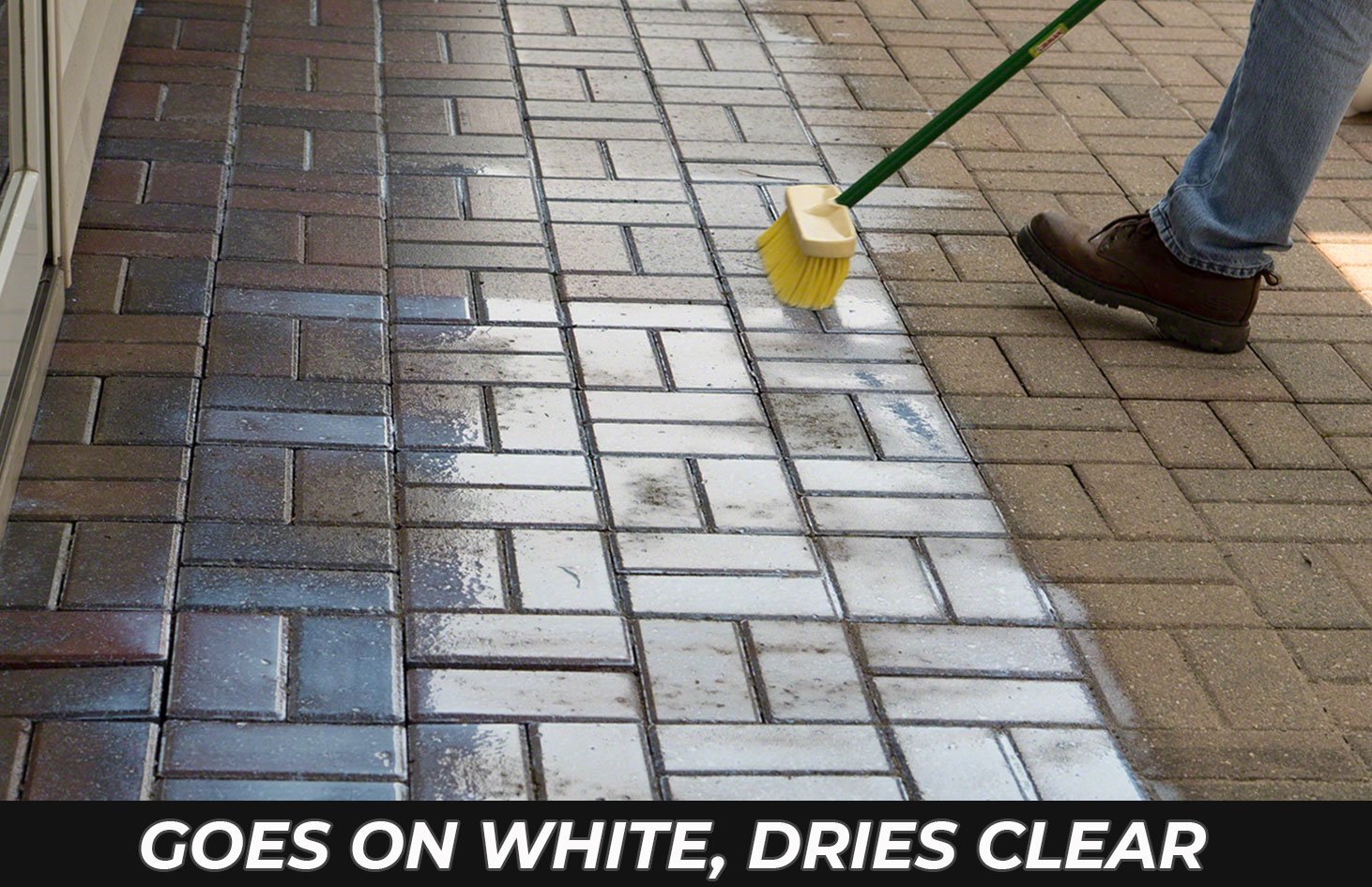 MasonryDefender joint-sand sealer helps stabilize sand and deter weeds.
