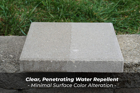 The MasonryDefender patio sealing is in action with a breathable formula.