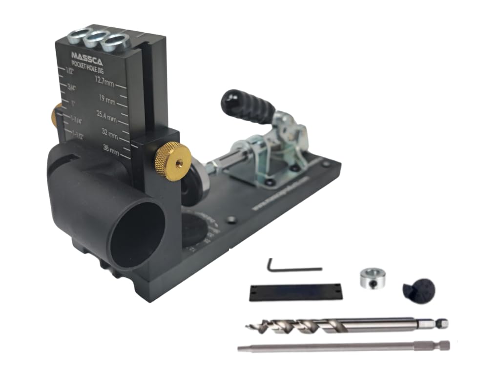 Massca M1 pocket hole jig enables precise angled holes for joints