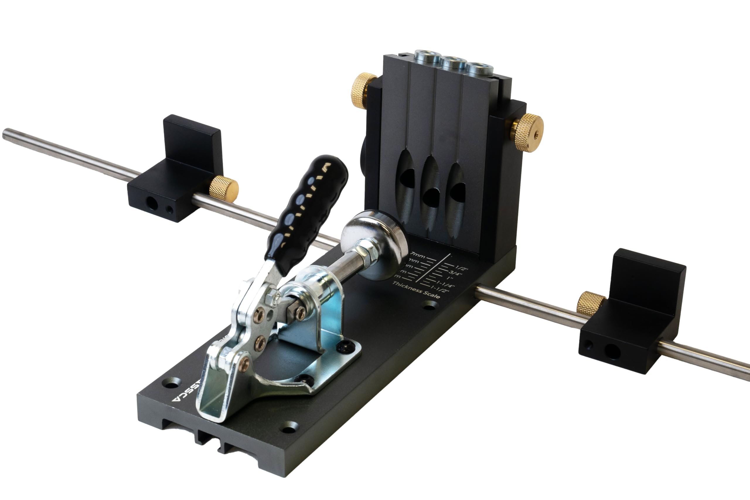 Massca Pro M2 T-track slot enables easy accessory alignment.