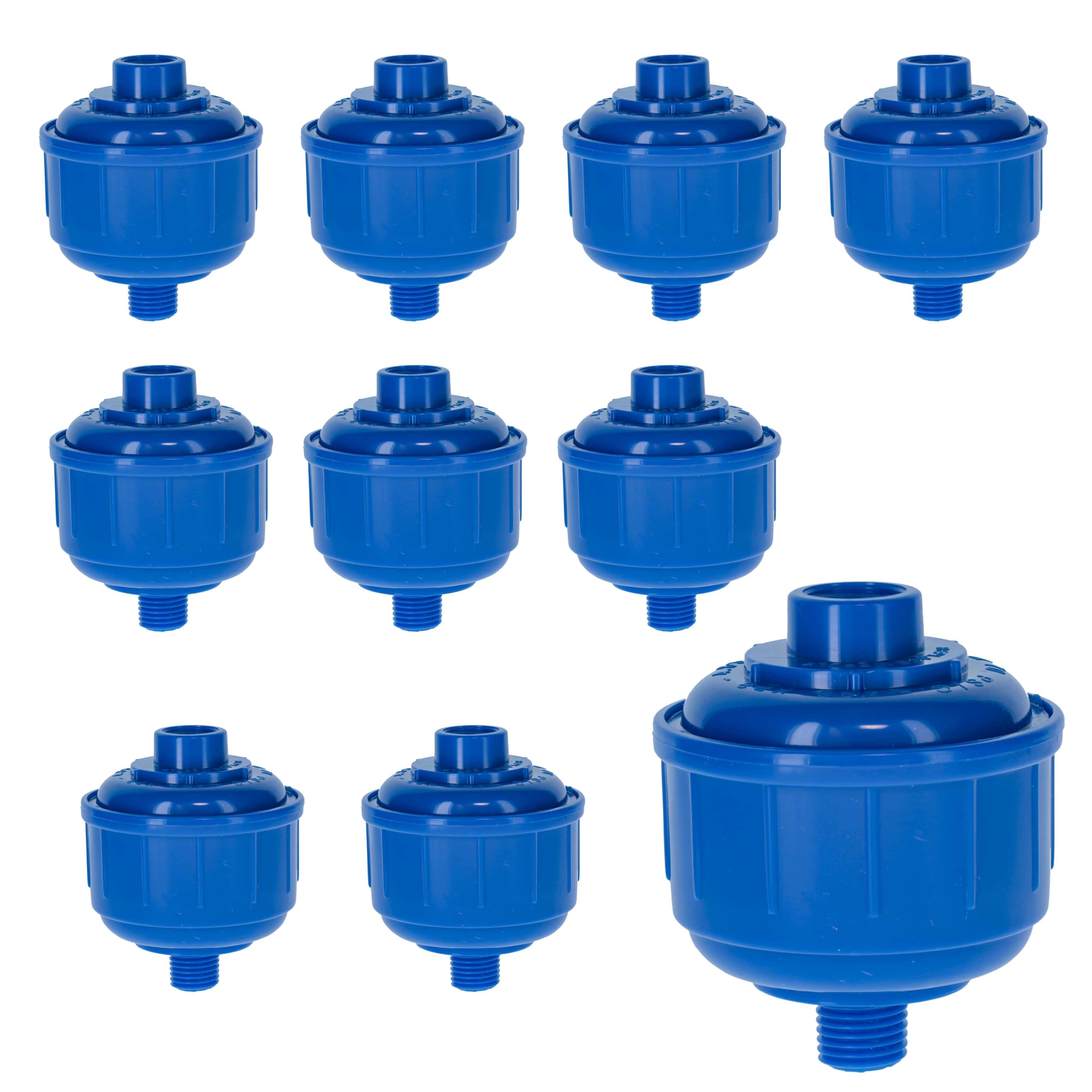 Master Airbrush Elite 10-pack disposable mini air water trap filters for moisture control.