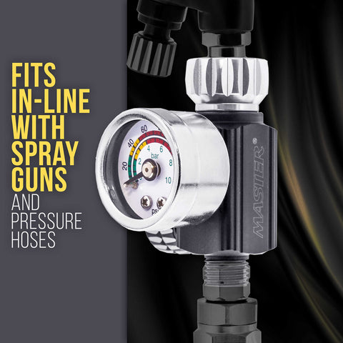 Inlet-outlet connection on Master Airbrush Elite regulator for universal compatibility