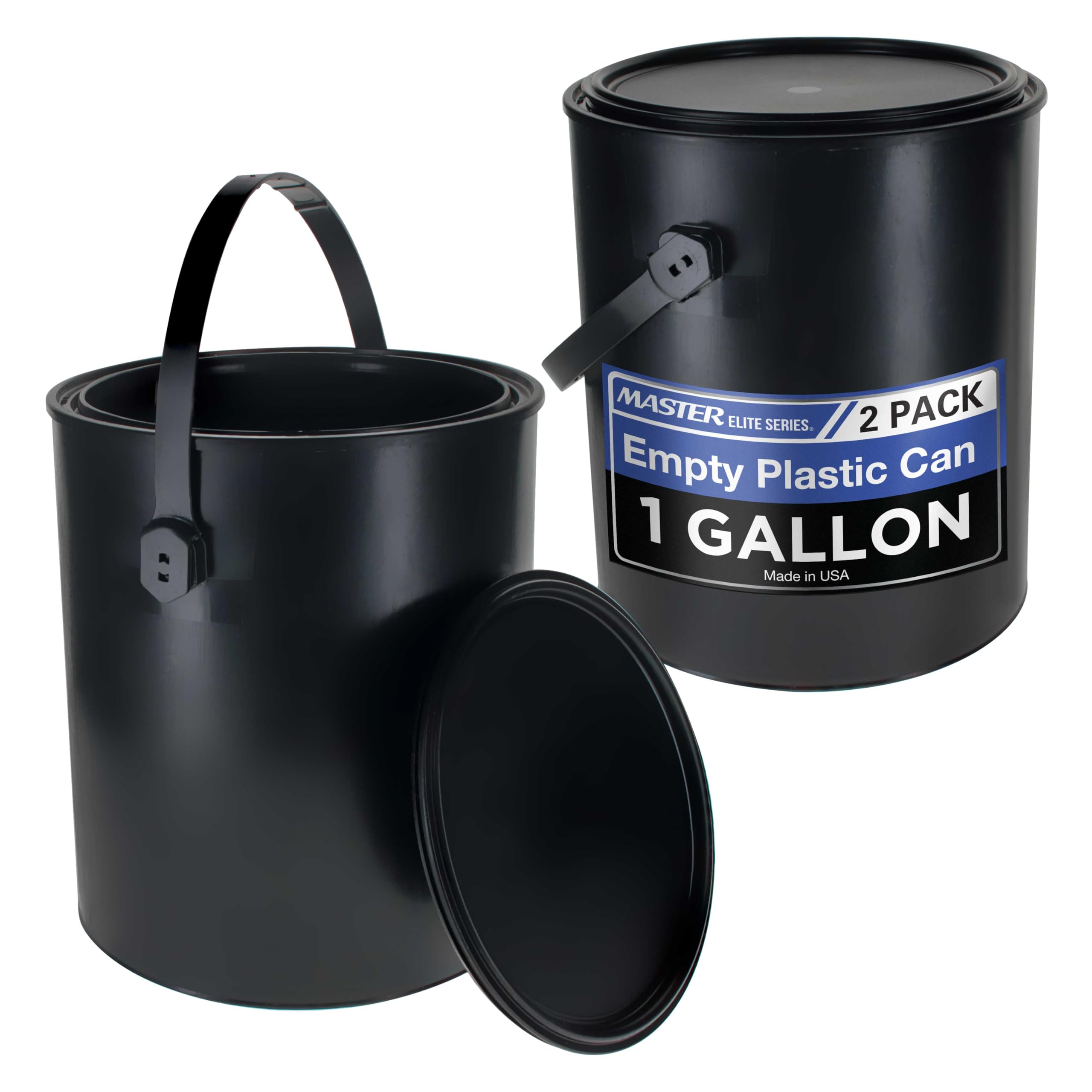 Master Airbrush Master Elite 1-gallon plastic can pack-2 lid demonstrates triple-lock airtight seal for leak prevention
