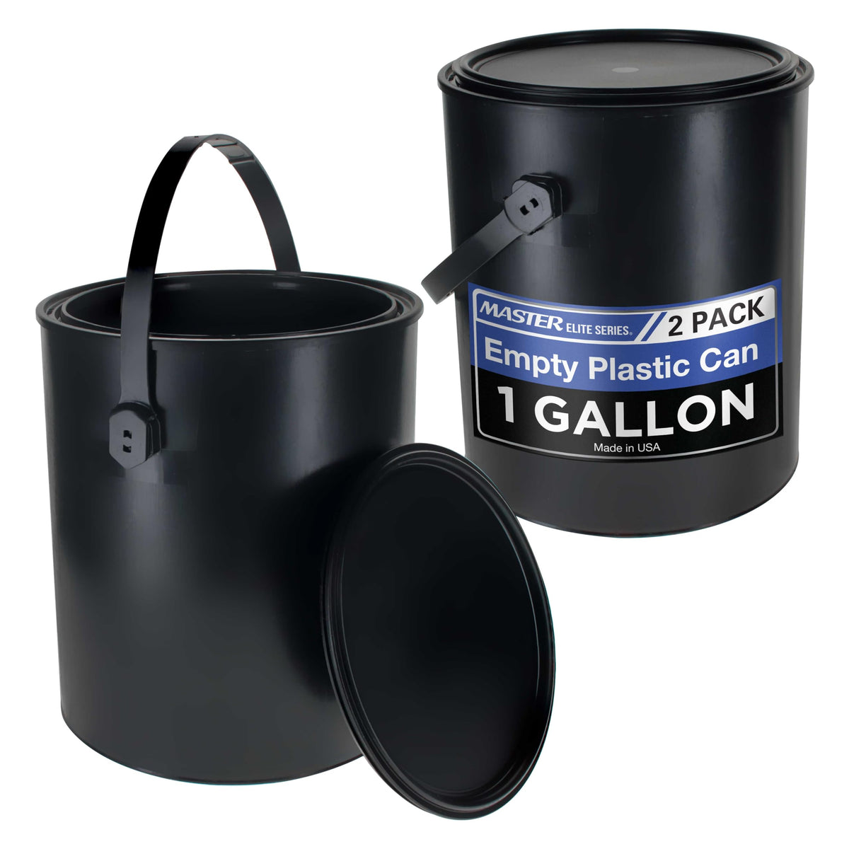 Master Airbrush Master Elite 1-gallon plastic can pack-2 lid demonstrates triple-lock airtight seal for leak prevention