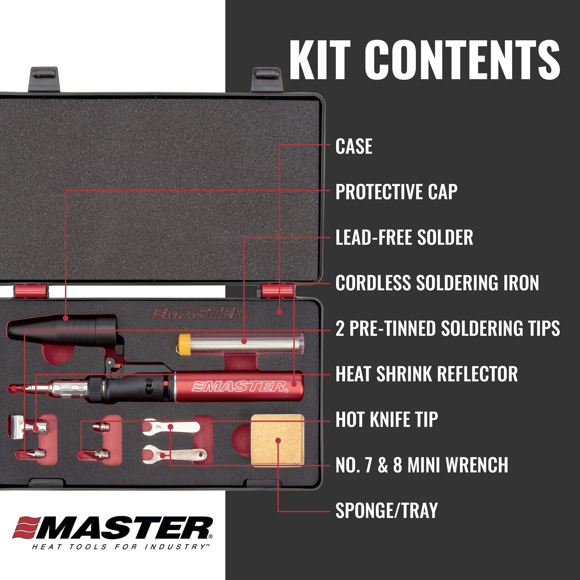 Master Appliance PI-40SiK lead-free solder included for clean electronics joints