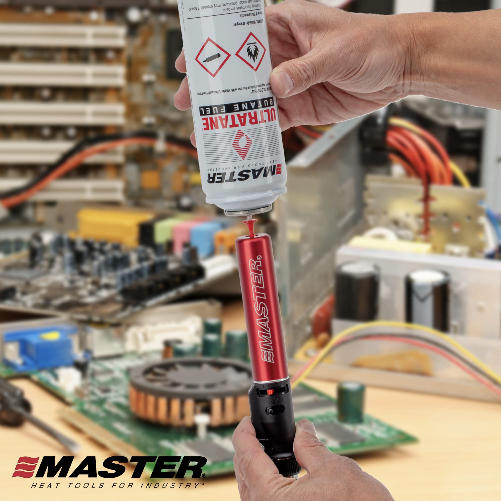 Master Appliance PI-40SiK adjustable temperature and open flame support flexible tasks