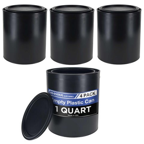 Master Elite 1-quart plastic paint can bucket four-pack for organized storage