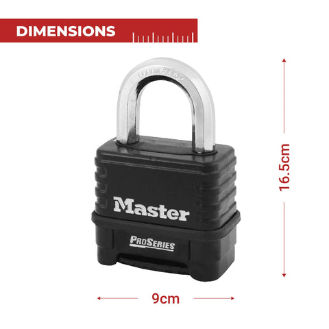 Master Lock 1178 dial close-up shows the combination mechanism for reliable access.