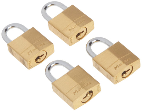 Close-up of Master Lock 120Q shackle showing steel construction and fit