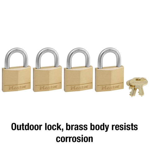 Master Lock 140Q padlock with keys illustrates convenient multi-lock access.