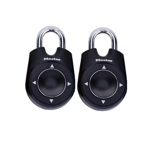 Master Lock 1500iD directional padlock front view shows secure access and sleek design.