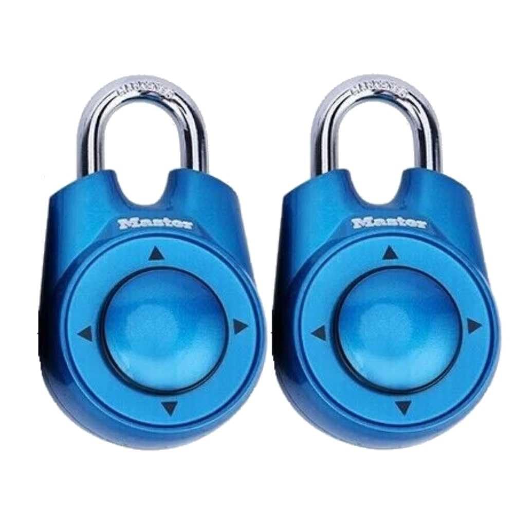 Master Lock 1500iD directional padlock installation demonstrates quick setup for secure storage.