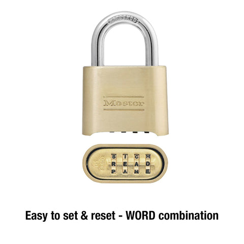 Master Lock 175DWD dial closeup highlights the four-dial customization