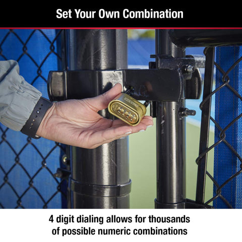 Master Lock 175LH hardened steel shackle offers cut resistance.