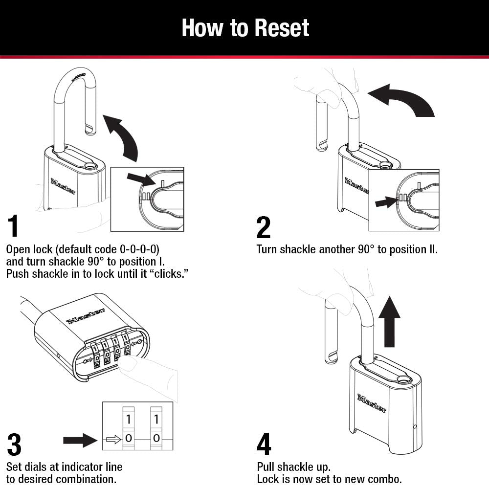 Master Lock 875D weather seal detail emphasizes rain and dust resistance