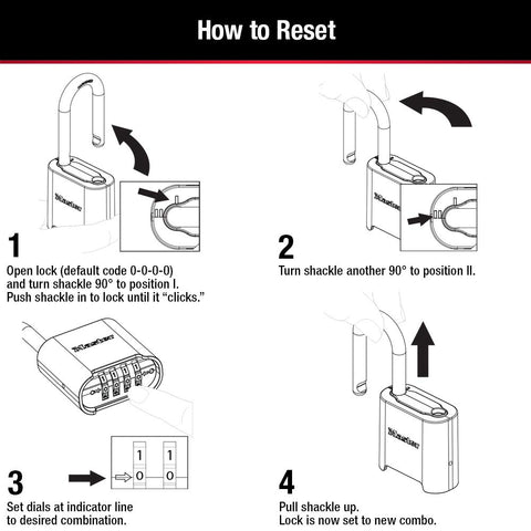 Master Lock 875D weather seal detail emphasizes rain and dust resistance