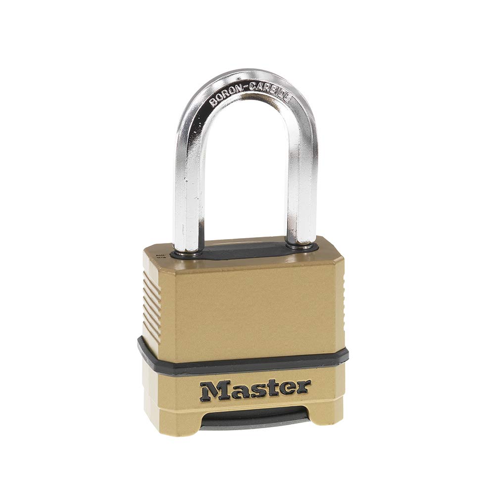 Master Lock M175XDLF heavy-duty padlock body for outdoor security and weather resistance.