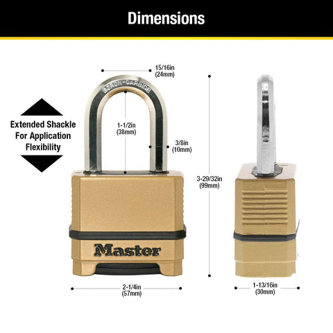 Master Lock M175XDLF reinforced body bumper guards against scratches.
