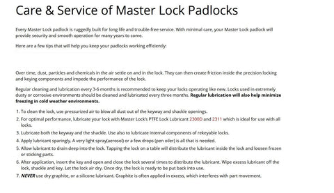 Master Lock M175XDLF set-your-own four-digit combination feature.