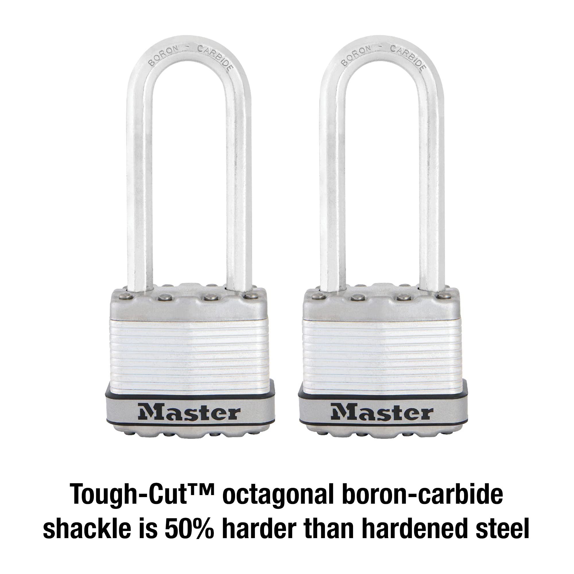 Master Lock M1XTLJ weather-resistant shell protects the padlock from elements.