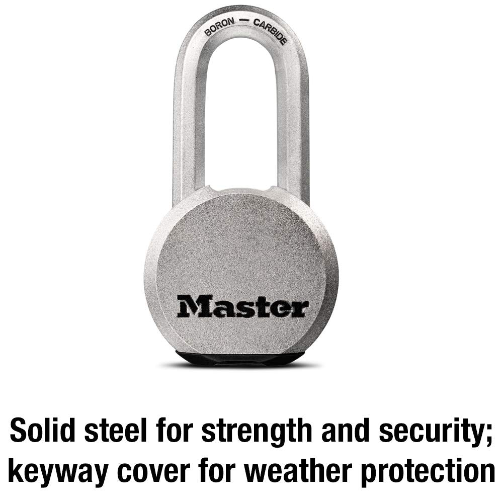 Master Lock Magnum dual ball bearings provide pry resistance.