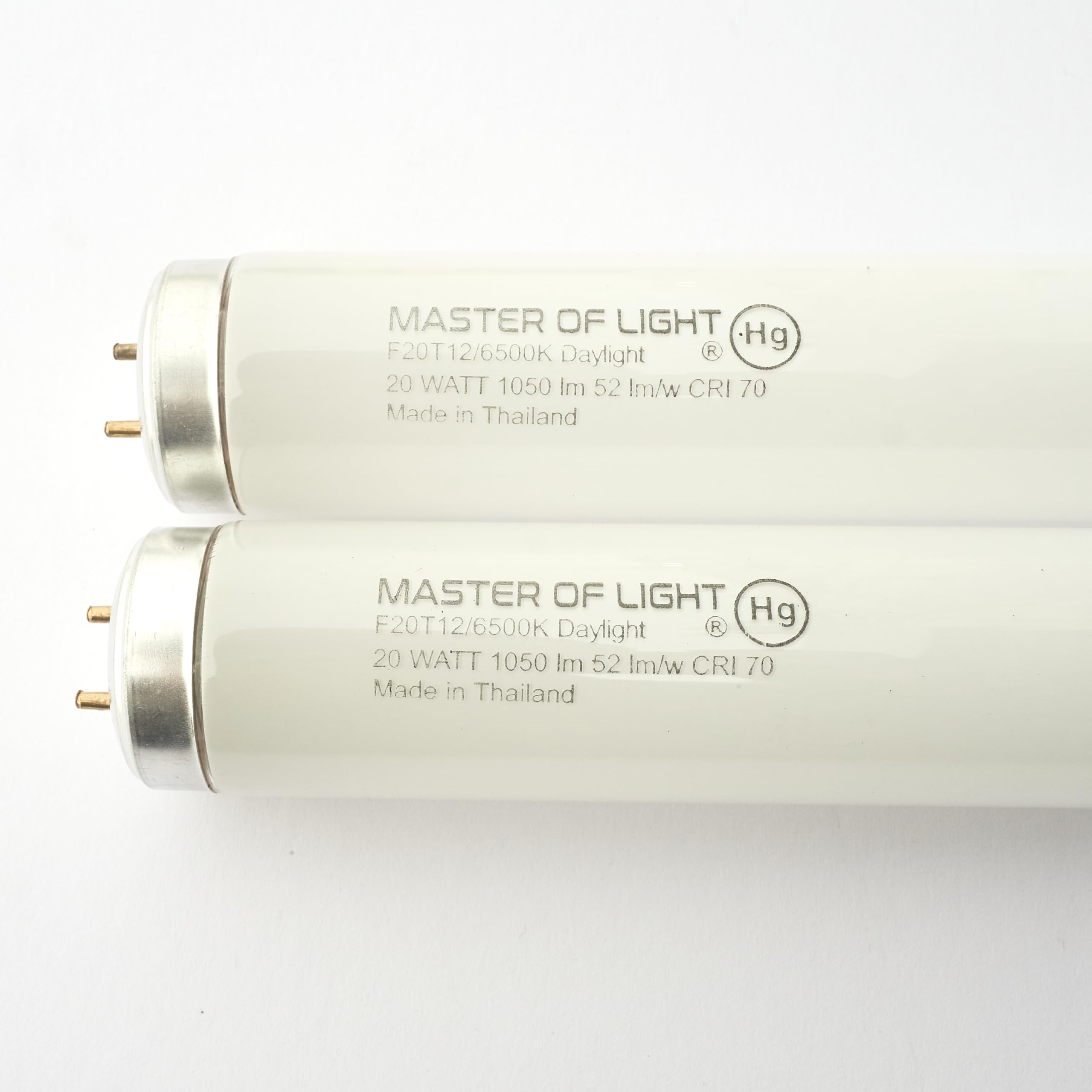 Master Of Light F20T12/D 2-pack bulbs front view for bright daylight tasks