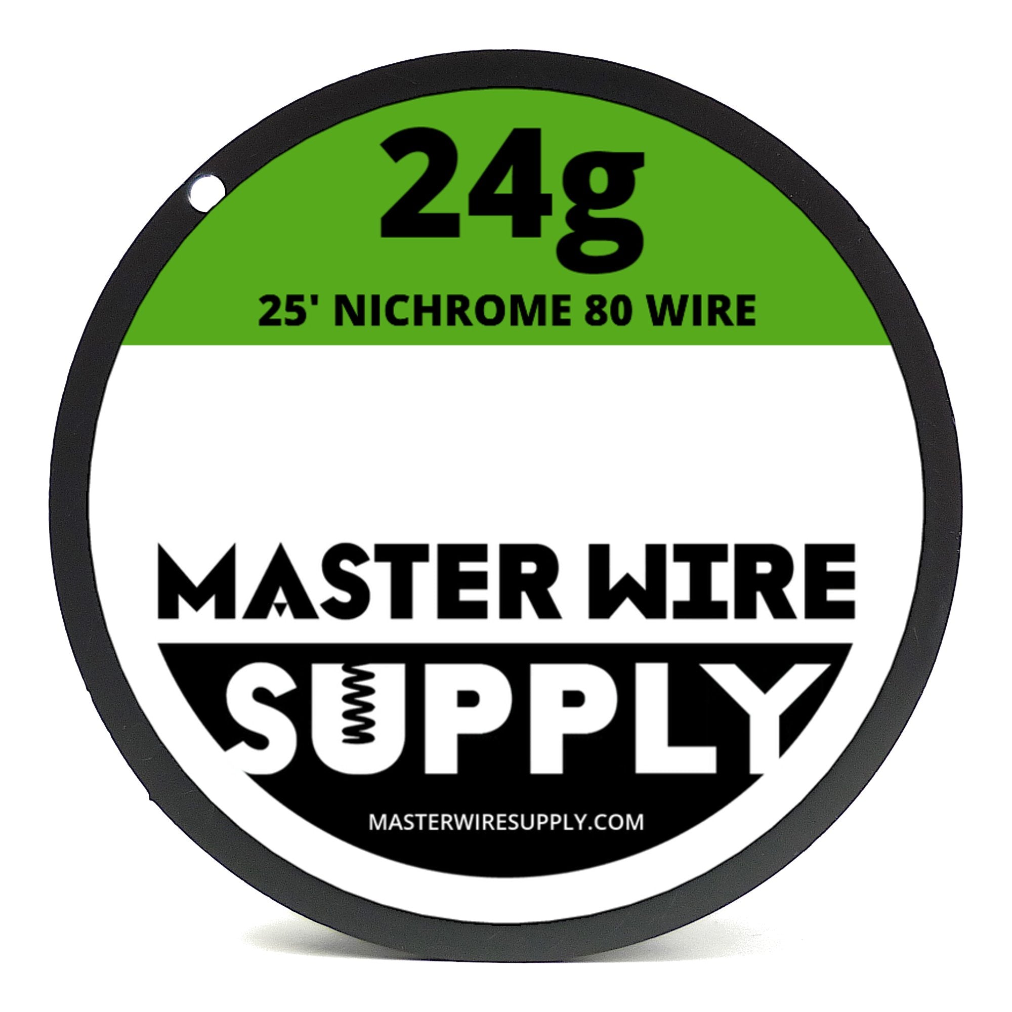 Master Wire Supply Nichrome 80 26ga 25ft spool for precise, steady heating applications.