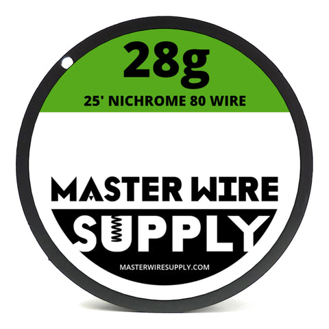 Master Wire Supply Nichrome 80 30ga 25ft spool for compact high temp heaters.