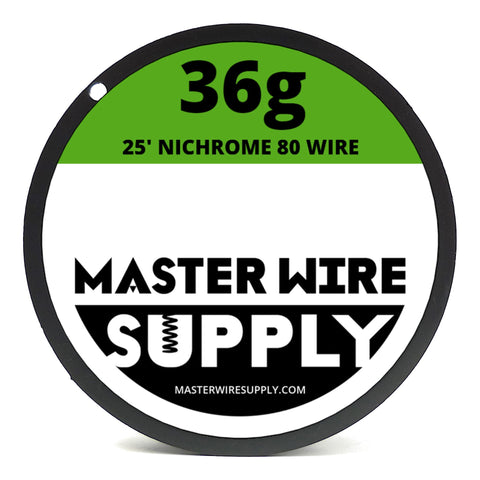 Master Wire Supply Nichrome 80 wire sample pack display showing all gauges.